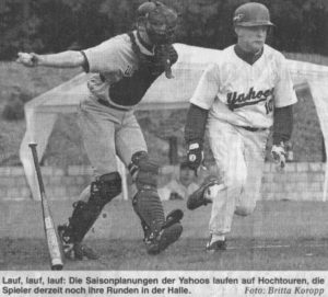 Lauf, lauf, lauf: Die Saisonplanungen der Yahoos laufen auf Hochtouren, die Spieler derzeit noch Ihre Runden in der Halle. Foto: Britta Koropp