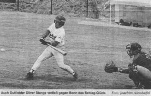 Auch Outfielder Oliver Stange verließ gegen Bonn das Schlag-Glück. Foto: Joachim Altschaffel