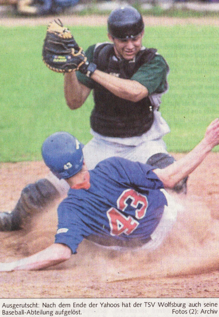 Ausgerutscht: Nach dem Ende der Yahoos hat der TSV Wolfsburg auch seine Baseball-Abteilung aufgelöst. Fotos: Archiv
