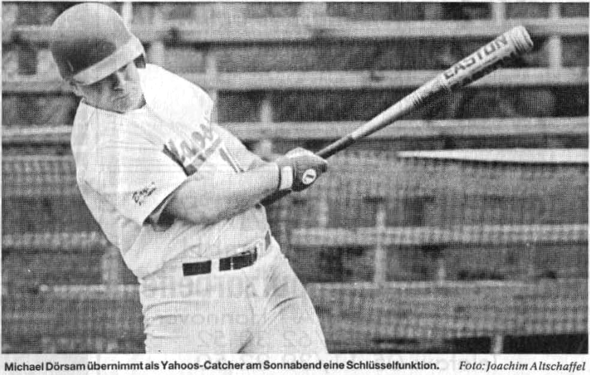 Michael Dörsam Übernimmt als Yahoos-Catcher am Sonnabend eine Schlüsselfunktion. Foto: Joachim Altschaffel