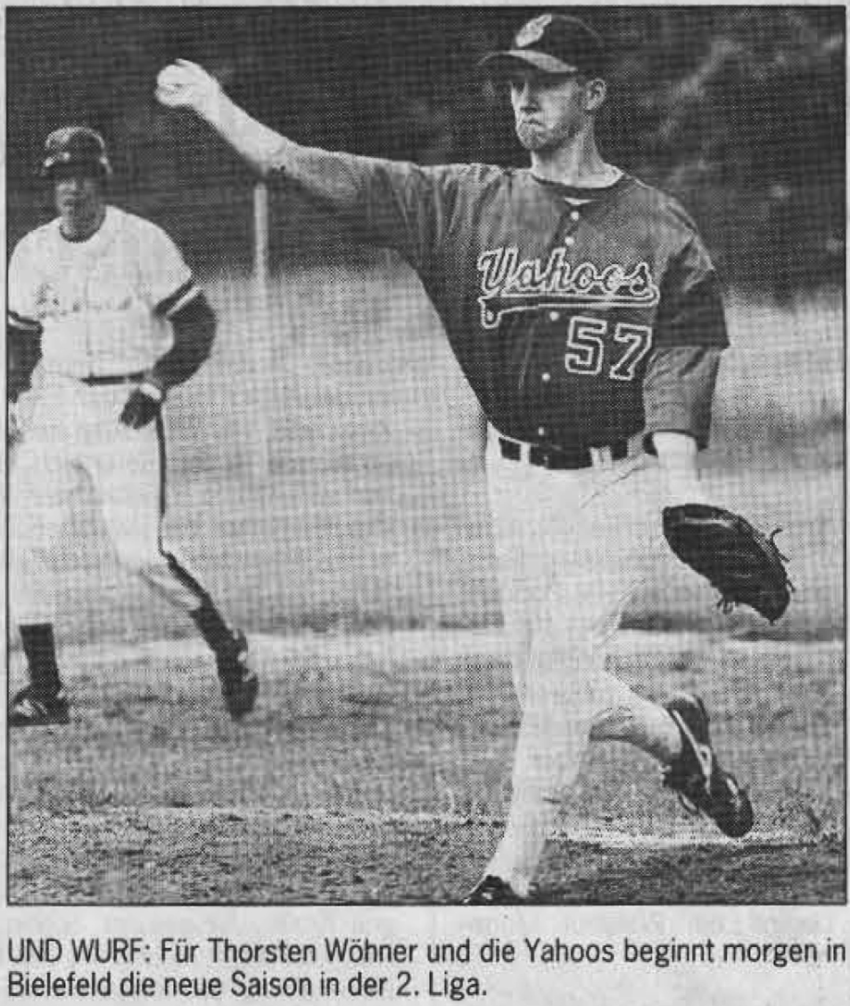 UND WURF: Für Thorsten Wöhner und die Yahoos beginnt morgen in Bielefeld die neue Saison in der 2. Liga.